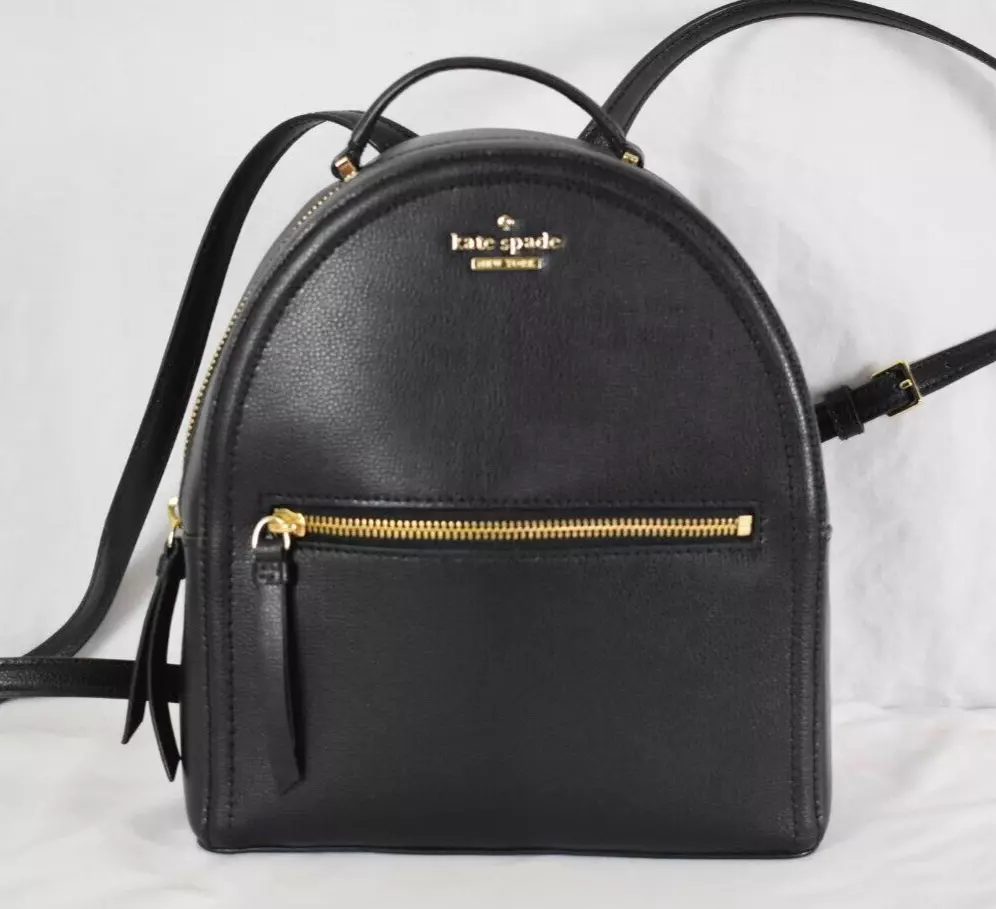 BLACK Kate Spade Perry Small Black Backpack used one time eBay
