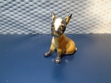 VINTAGE BONE CHINA BOXER PUPPY DOG 1.5" FIGURINE UNBRANDED (MA683)