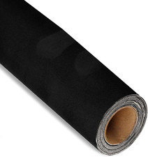 Microfiber Fabric Self-Adhesive Suede Look, Stretch Film - 16in x 55in, Black