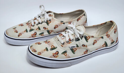 Vans off the Wall Hula Girl Hawaiian Cream White Sneakers US Men Size 13 Shoes - Picture 3 of 13