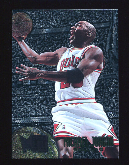 1995 Fleer Metal Basketball #13 Michael Jordan Silver Card - NMMT+