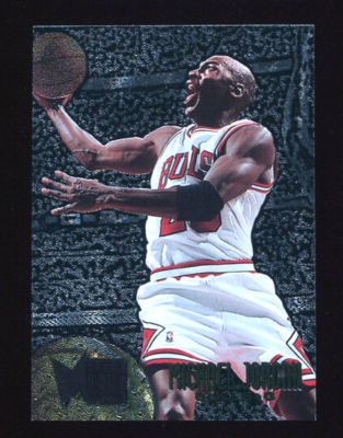 1995 Fleer Metal Basketball #13 Michael Jordan Silver Card - NMMT+