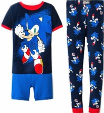Sonic the Hedgehog short Sleeve Size 4 Sleepwear Pajamas 3 piece set Child New