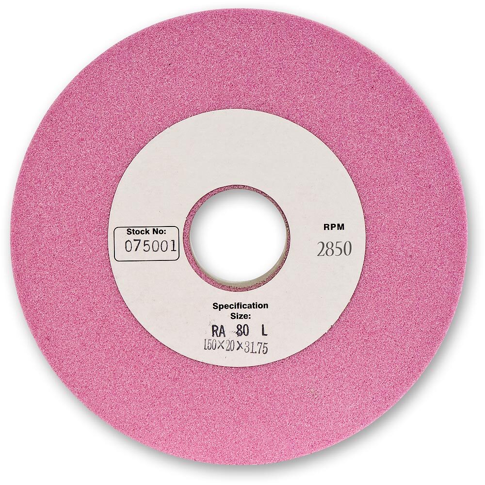 Axminster Pink Grinding Wheel - 150 x 20mm x 31.75mm(1.1/4"") x 80G