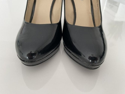 neue Pumps High Heels Gr. 39 Deichmann Graceland schwarz Absatz Schuhe glänzend - Bild 10 von 15