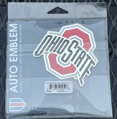 OHIO STATE Buckeyes ACRYLIC CHROME 3-D AUTO EMBLEM NCAA LICENSED Win Craft