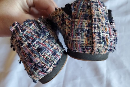 MAD LOVE *2 Sizes* LEFT 9/ RIGHT 10 Women's 'Lydia' Tweed Slip On Flats Shoes - Picture 5 of 11