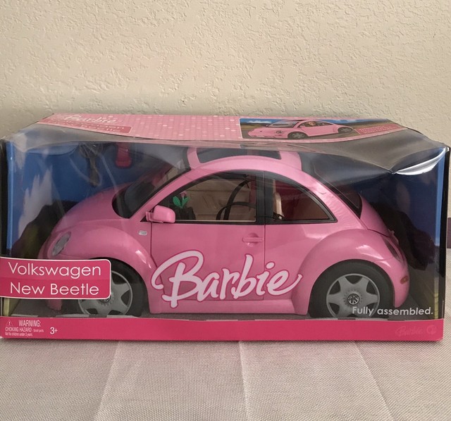 NEW BARBIE Volkswagen The Beetle VW Pink Bug Car Doll Set Mattel Playset NIB