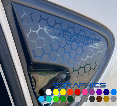 Rear quarter window vinyl decals for Leon MK2 1P 1P1 : Honeycomb V2 : Set of 2