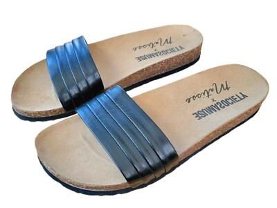 Society Amuse X Matisse Espresso Brown Slip On Sandal Shoes Sz