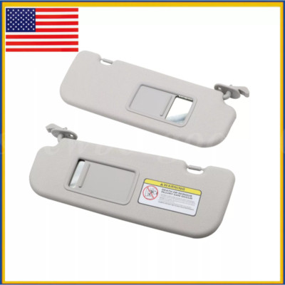 For 2011 2012-2015 Hyundai Elantra Gray Car Sun Visor Right + Left Side Pair US