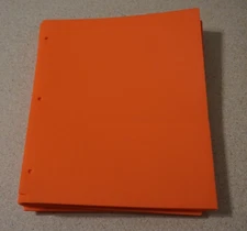 (19 Set) Pen + Gear, Poly Folder with 3 Holes and 2 Pockets, Orange