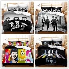 New 3D Printed Bedding Set Duvet Quilt Cover +Pillowcase The Beatles Gift 