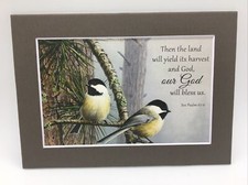 New Handmade 5x7 Matted  Scripture Inspirational Quote Songbirds Free Ship 224