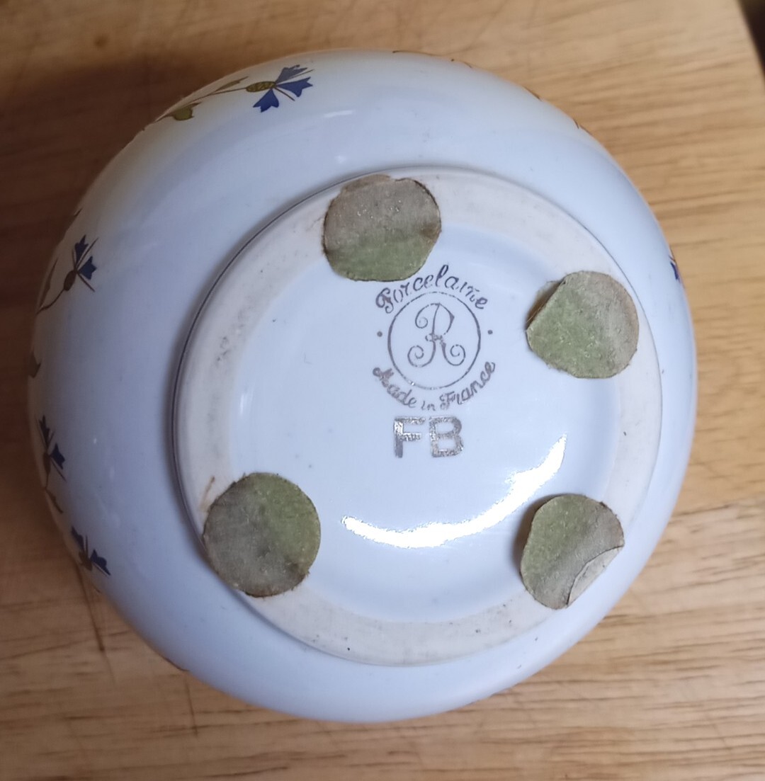 Vintage Essential Oil Diffuser, Made In France, 5" Tall, Porcelain Base