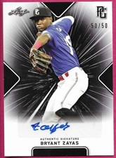 2021 Leaf Perfect Game National Baseball BRYANT ZAYAS Black Autograph 50/50