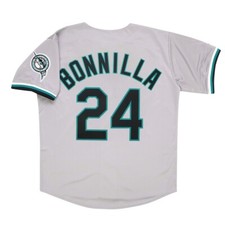Bobby Bonilla 1997 Florida Marlins Grey Road Jersey w/ Team Patch Men's (S-3XL)