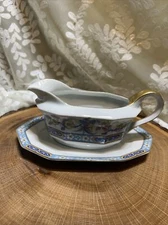 Princess China Belwood Bavaria Memphis Gravy Boat with Attached Underplate
