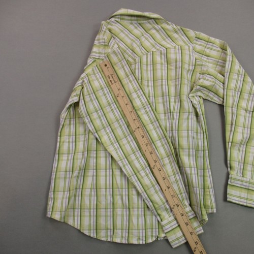 Ariat Shirt Womens Medium Long Sleeve Button Front Outdoors Plaid Pockets - Picture 9 of 10