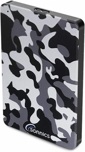 Sonnics 500 GO Gris Camo Disque dur externe portable USB 500 Go,