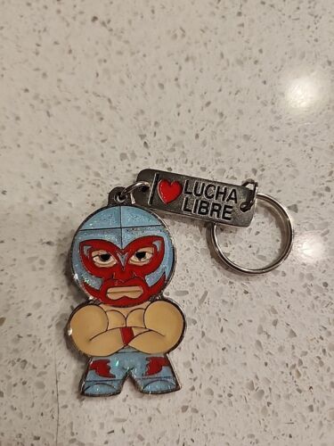 I Love Lucha Libre Microman Keychain Key Fob Dangle Wrestling Mexico - Picture 3 of 5