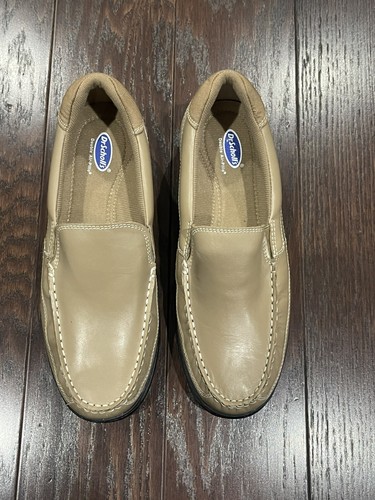 Dr Scholls Men Size 9.5 D Loafers Tan Leather Upper Slip Ons Comfort - Picture 6 of 9