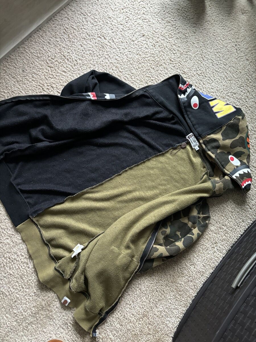 bape full zip hoodie Half Shark Camo Size L | eBay bape full zip hoodie Half Shark Camo Size L | eBay