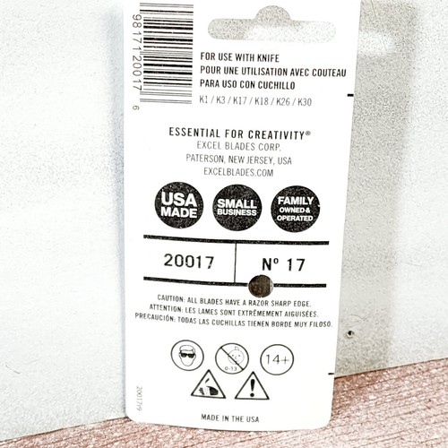 Excel Hobby Blades Corp. Parte # 271-20017 Hoja de borde de cincel pequeño Paquete de 5 - Imagen 3 de 3