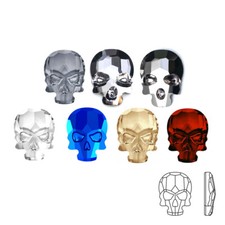 Strass Nail Art Rhinestones Mini Skull Colorful Stones Non Hotfix Crystal