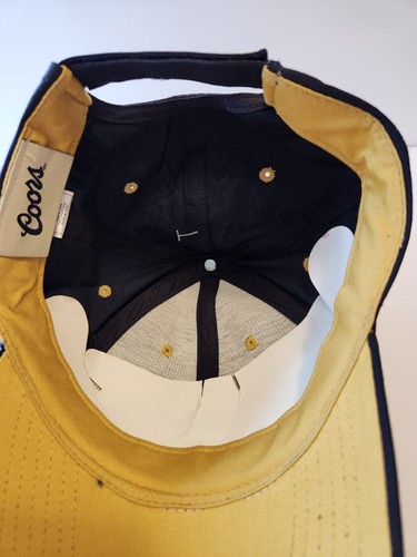 Coors Beer Navy Blue Hat Cap Adjustable Strap Back New Without Tags - Picture 8 of 10