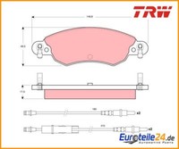 Bremsbelagsatz, Scheibenbremse Trw GDB1447 FüR CitroëN C5 I