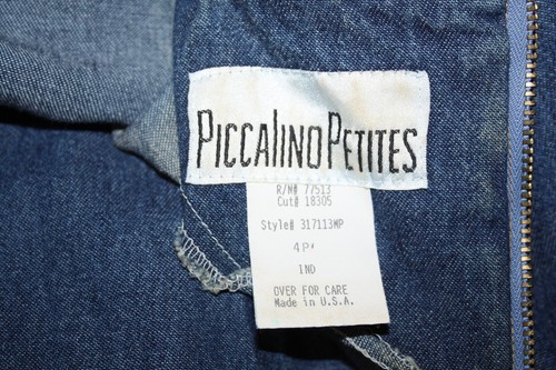 Vestido de Colección Piccalino Petites Vaina Talla 4P Denim Chambray Acentos con Botones Cremallera Trasera - Imagen 8 de 8