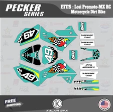 Graphics Kit for Losi PRO MOTO MX (ALL YEARS) Pecker - TEAL