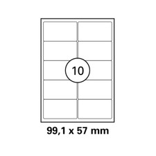50 arkuszy etykiet do drukarek 99,1 x 57,0 mm DIN A4 (500 szt.) laserowa etykieta do kopiowania