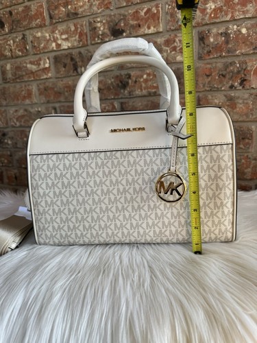MICHAEL KORS JET SET TRAVEL MEDIUM DUFFLE SATCHEL BAG AND WALLET - Picture 3 of 11