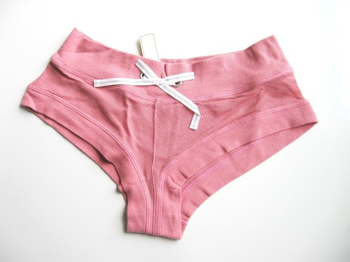 A85BB Gilly Hicks Abercrombie Bow Wide Waistband Soft Waffle Knit Thermal Bikini - Picture 3 of 12