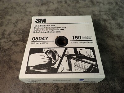 NEW 3M 05047 2'' x 50 Yard 150 Grit Cloth Utility Roll 211K (AA1)