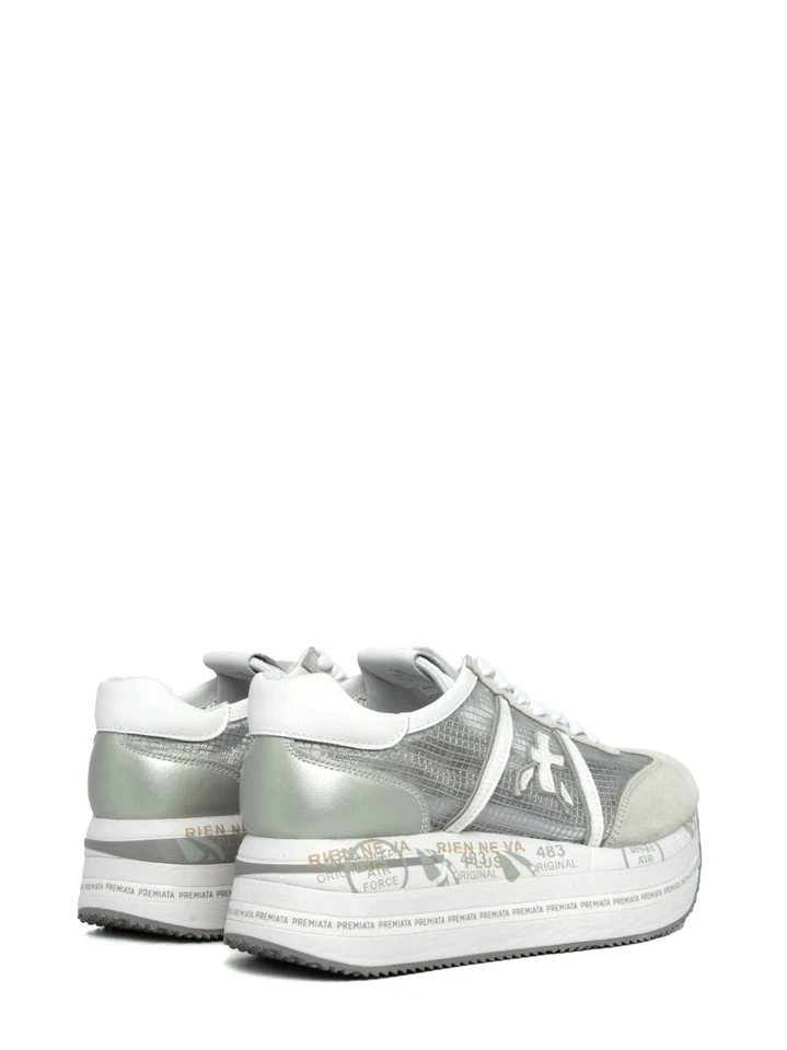 sneakers Premiata donna Beth 6792 IN microrete argento N° 37 38 39 - Immagine 3 di 4