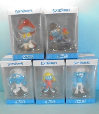 BLUE RESIN Schlümpfe 2025 Serie komplett 5 Figuren ua. Feuerwehr Jetpack OVP MIB