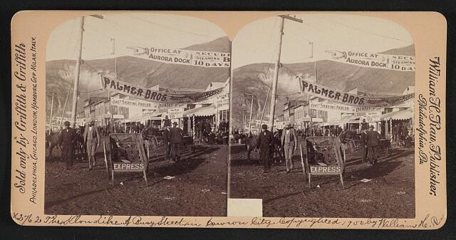 The Klondike A busy street in Dawson City c1900 Old Photo