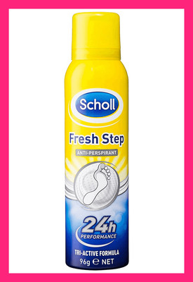 Scholl Fresh Step Antitranspirant Spray, 96g - Anti Geruch Schuhspray