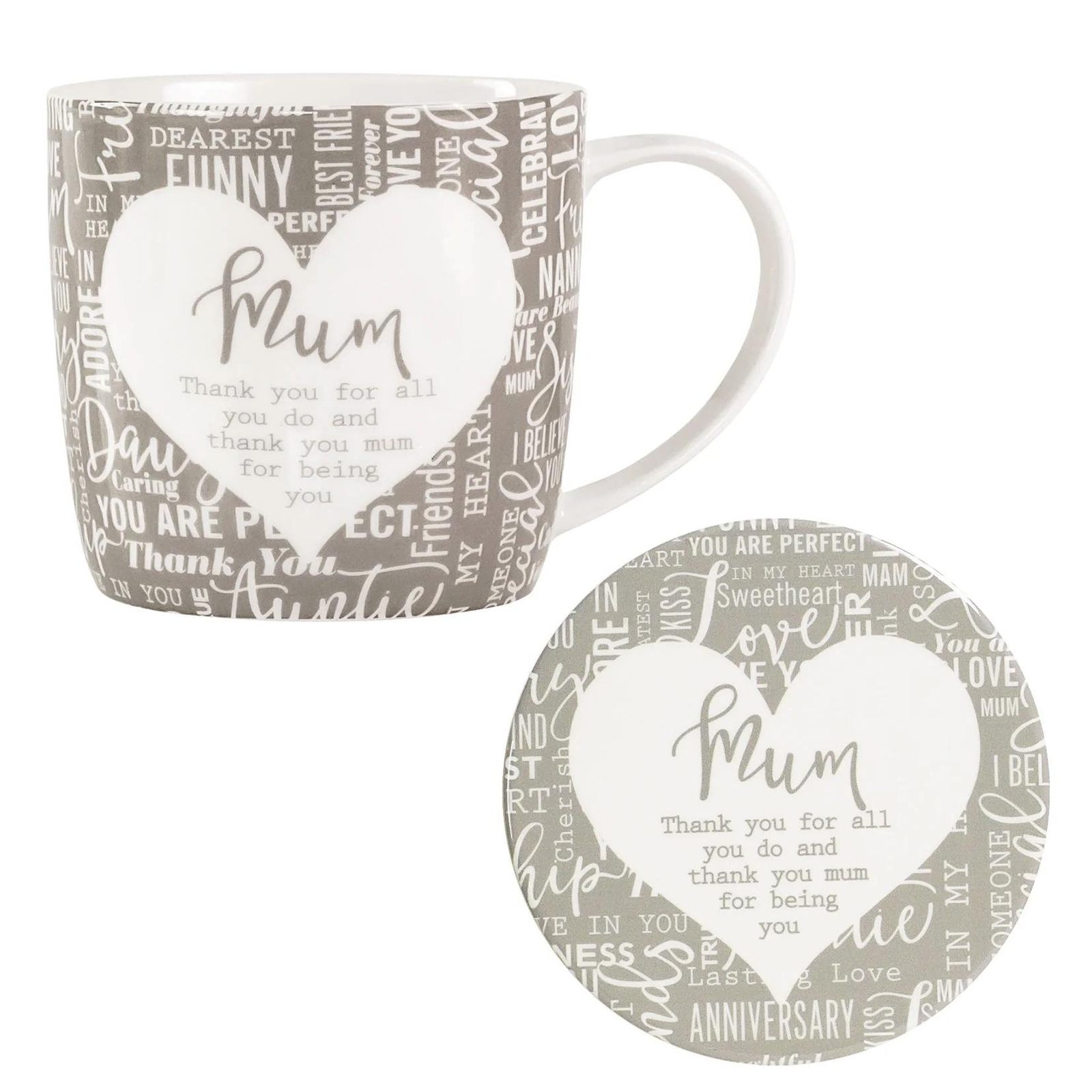 - Said With Sentiment Mug & Coaster SetMum - Image 3