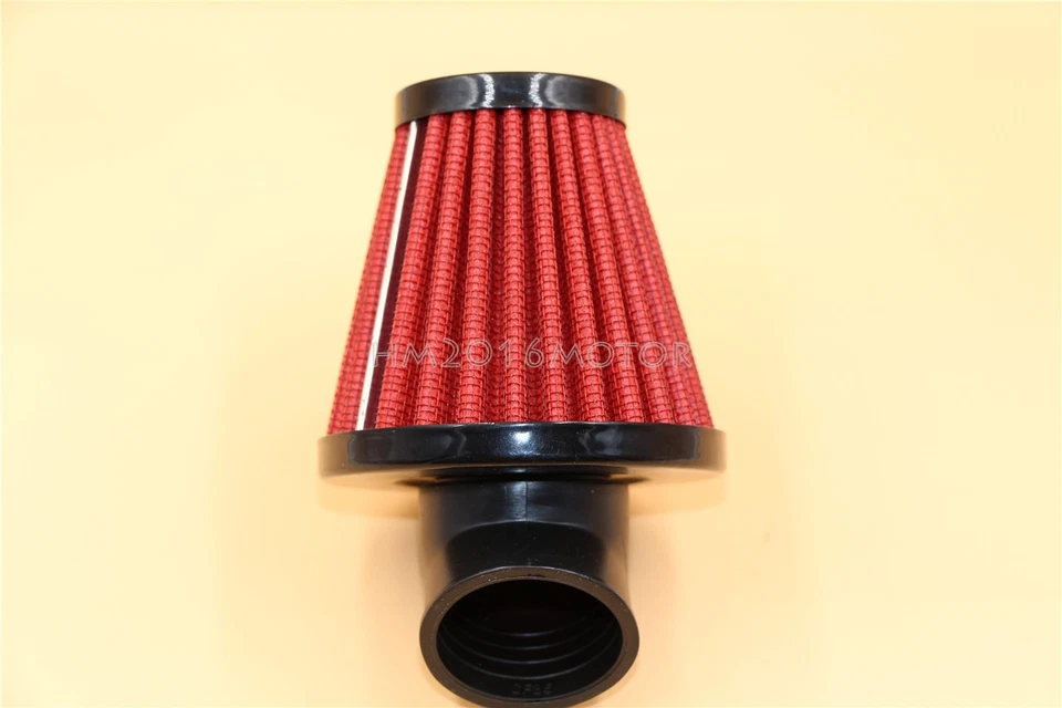 Limpiador de admisión de cápsulas de filtro de aire rojo para motocicleta Rad 48MM para scooters de bicicletas de calle Foto 4 de 4