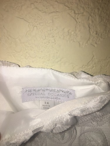 NWT $72 Girls Marmelleta Special Occasion White Party Dress Size 14 - Picture 3 of 8