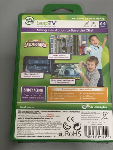LeapFrog Marvel Ultimate Spider Man LeapTV Video Game Reading Learning - Open - Picture 2 of 4