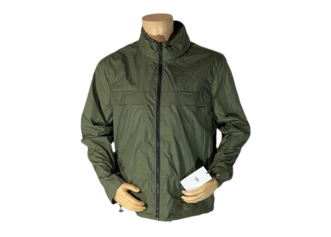 NWT150 UGG Мужская оливковая куртка Shawn с застежкой-молнией среднего размера 19590₽