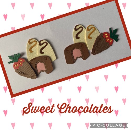 Chocolates de chocolate dulce cacao golosina de cumpleaños troquelada (tarjeta/libro de recortes) - Imagen 1 de 2