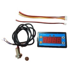 Waterproof Digital Display Hour Meter Portable Engine Gauge Speed Meter DC8-24V