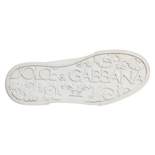 DOLCE & GABBANA Shoes White Leather Classic Low Top Sneakers EU40 / US9.5 750usd - Picture 7 of 8