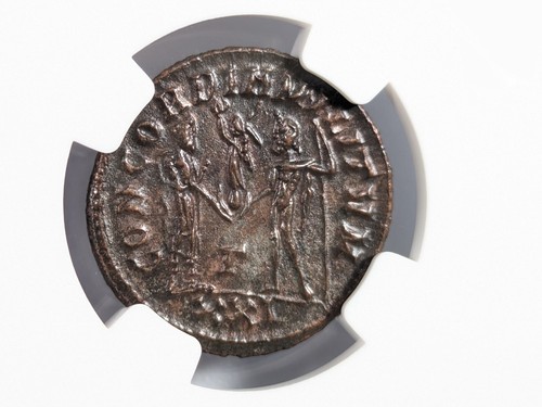 Diocletian Roman Empire AD 284-305 NGC AU Ancient Aurelianianus Soldiers Spears - Picture 18 of 21